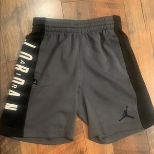 Boys Jordan Gray and Black Athletic Shorts